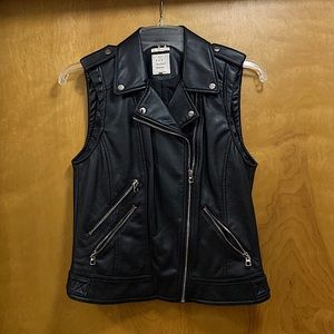ZARA Faux Leather Moto Vest 😎
